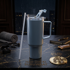 Tumbler 1800ml - Insulated Travel Mug with Handle & Straw