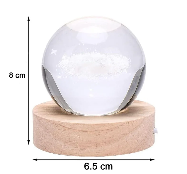 3D Astronomy Night Lamp Crystal Ball lamps With Base (1 Pc)