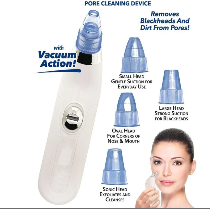 4-in-1 Blackhead Extractor – Vacuum Suction Acne Remover & Pore Cleaner