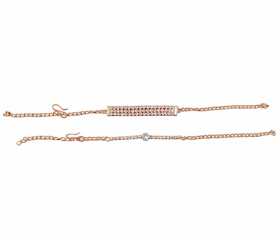 Rose Gold Plated Stone Bracelets