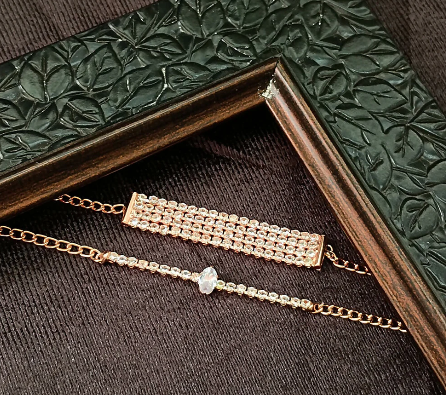 Rose Gold Plated Stone Bracelets