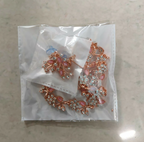 VOXRO Pink Cascade Floral Necklace & Earring Set